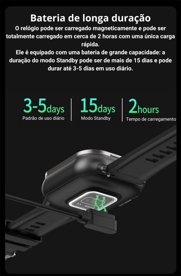 Relógio inteligente com fones imbutidos - Image 7